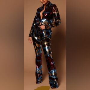 Fashion Nova Luxe 2pc Sequin Set -  Multicolor - Women's XS